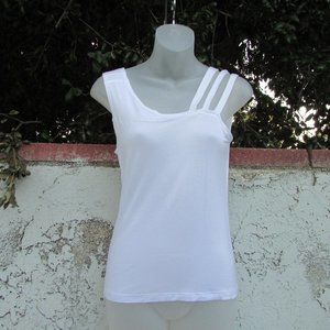 Primo Emporio white viscose sleeveless top L